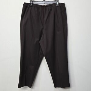 Eileen Fisher Pants Plus Size 1X Chocolate Brown‎ Organic Cotton Comfort Baggy
